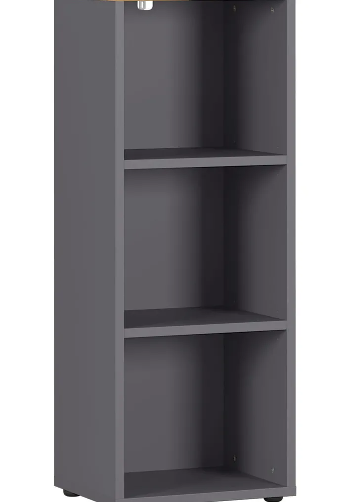 Aktenregal ISORNO 45 x 120 cm Graphitgrau/ Eiche