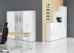 Aktenschrank 80 x 188 cm Weiß