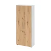 Aktenschrank 80 x 188 cm Weiß/ Asteiche