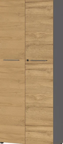 Aktenschrank ISORNO 2-türig 197 cm Graphitgrau/ Eiche