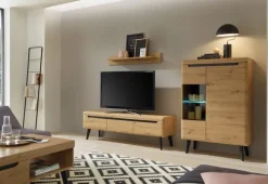 Anbauwand N4 TORGE 3-teilig 270 x 170 cm Eiche Artisan Dekor