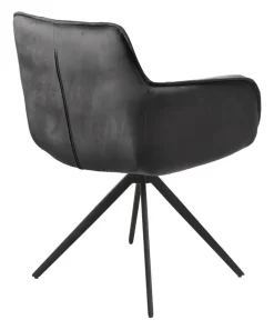 Armlehnstuhl CLEO Samtvelour grau/schwarz