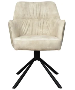 Armlehnstuhl ESTHER beige-braun/schwarz