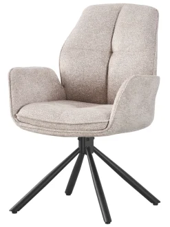 Armlehnstuhl LARA Webstoff cream