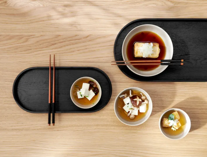 ASA Tablett WOOD 35,5x16,5 cm schwarz