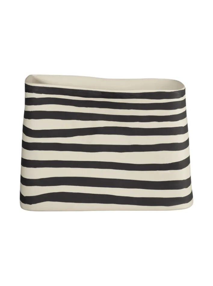 ASA Vase RAYU rechteckig 17 cm naturfarbig gestreift