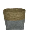 Aufbewahrungskorb Seegras 20 cm grau /braun