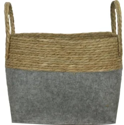 Aufbewahrungskorb Seegras 38 x 24 cm grau /braun