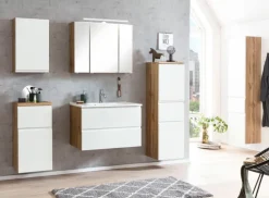 Bad-Hängeschrank GENT weiß/braun 40 cm