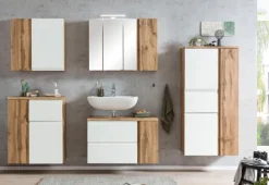 Bad-Hängeschrank GENT weiß/braun 64cm