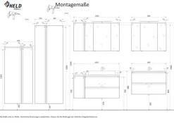 Bad-Hängeschrank GENT weiß/braun 64cm
