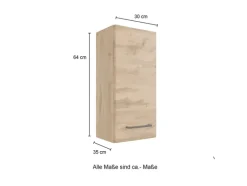 Bad-Hängeschrank LIMBURG braun 30cm