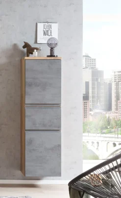 Bad-Midischrank GENT hellgrau/braun 40cm