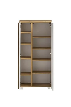 Bad-Midischrank GENT weiß/braun 65cm 2-türig