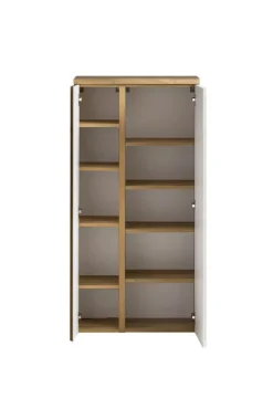 Bad-Midischrank GENT weiß/braun 65cm 2-türig