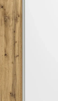 Bad-Midischrank GENT weiß/braun 65cm 2-türig