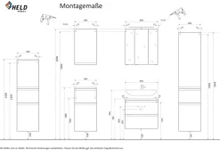 Bad-Seitenschrank GENT weiß/braun 65cm