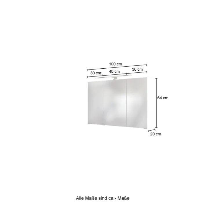 Bad-Spiegelschrank BREGENZ grau