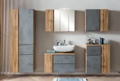 Bad-Spiegelschrank GENT weiß/braun 85cm