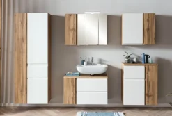 Bad-Spiegelschrank GENT weiß/braun 85cm