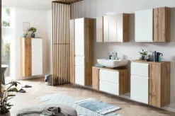 Bad-Spiegelschrank GENT weiß/braun 85cm