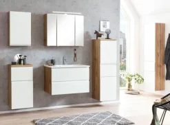 Bad-Spiegelschrank GENT weiß/braun 80cm