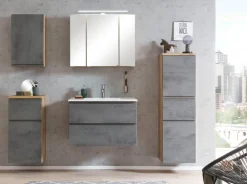 Bad-Spiegelschrank GENT weiß/braun 80cm