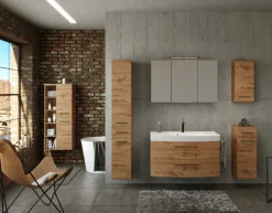 Bad-Spiegelschrank LIMBURG braun 100cm