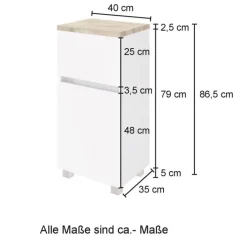 Bad-Unterschrank BREGENZ braun