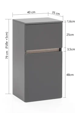 Bad-Unterschrank BRÜGGE grau