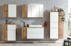 Bad-Unterschrank GENT weiß/braun 65cm