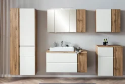 Bad-Unterschrank GENT weiß/braun 65cm