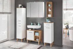 Bad-Waschbeckenunterschrank ALINA braun/weiß