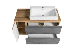 Bad-Waschtisch GENT hellgrau/braun 105cm