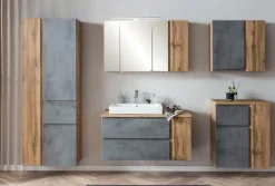 Bad-Waschtisch GENT hellgrau/braun 105cm