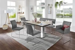 Bank MOKA I-KG ZINC edelstahl /hellgrau