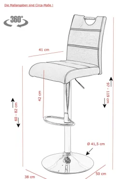 Barhocker MIRANDA L 2er Set schwarz