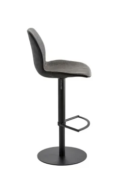 Barhocker MYMARCO Drehgestell schwarz Stoffbezug anthrazitschwarz