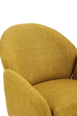 Barhocker POLLY, Metall/Textil, 52 x 53 x 96-117 cm Gelb