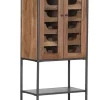Barschrank PURO 67 x 150 x 42 cm Akazie Massivholz/anthrazit
