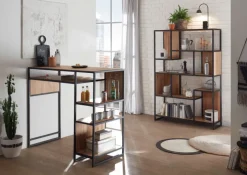 Bartisch LOGAN Massiv Eiche braun /schwarz