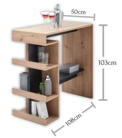 Bartisch SMASH braun/ schwarz