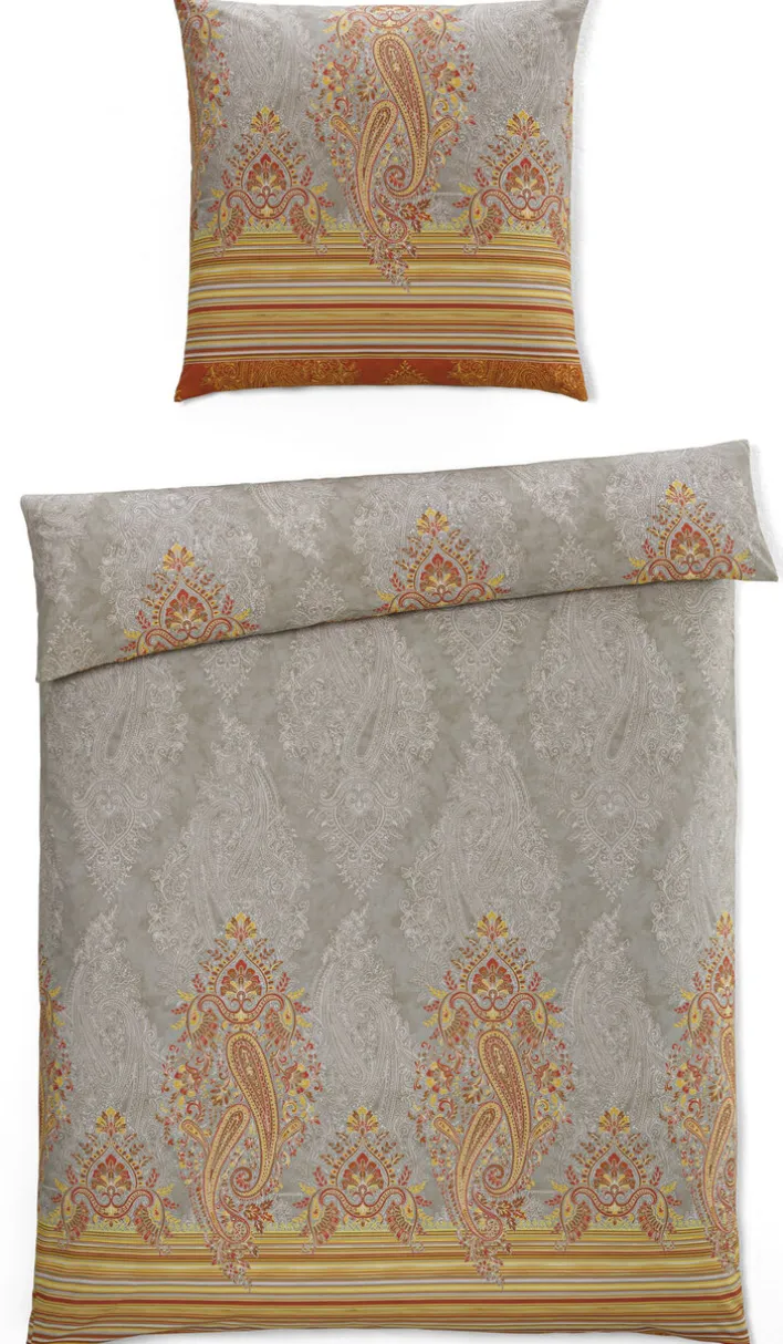 bassetti Mako-Satin-Bettwäsche ELBA V.G1 135 x 200 cm grau