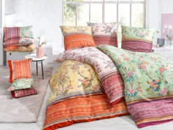 bassetti Satin-Bettwäsche PALLANZA 135 x 200 cm gelb