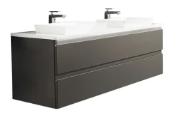 b.collection Waschplatz STRAIGHT 141,2 cm Cosmos Grey matt