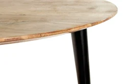 Beistelltisch ø 50 cm Akazie massiv/schwarz