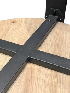 Beistelltisch ø 50 cm braun/schwarz