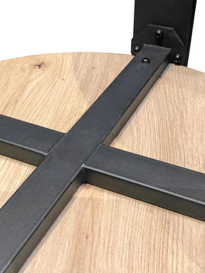 Beistelltisch ø 50 cm braun/schwarz