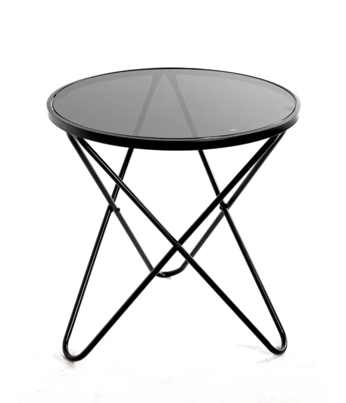 Beistelltisch Ø 54 cm schwarz