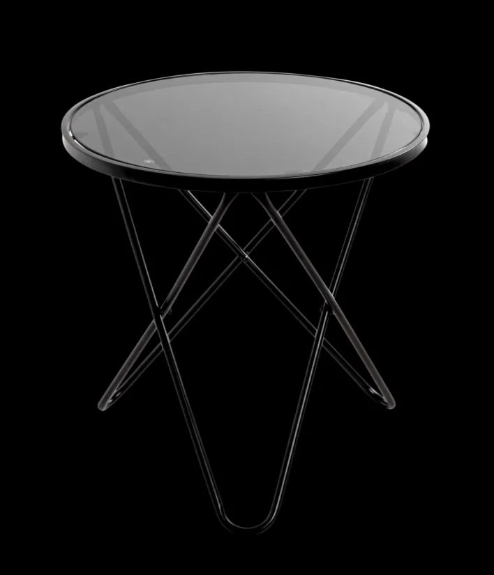 Beistelltisch Ø 54 cm schwarz